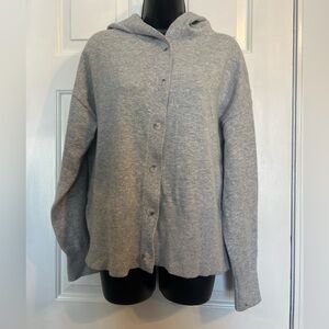 LOFT Light Gray Hooded Sweater